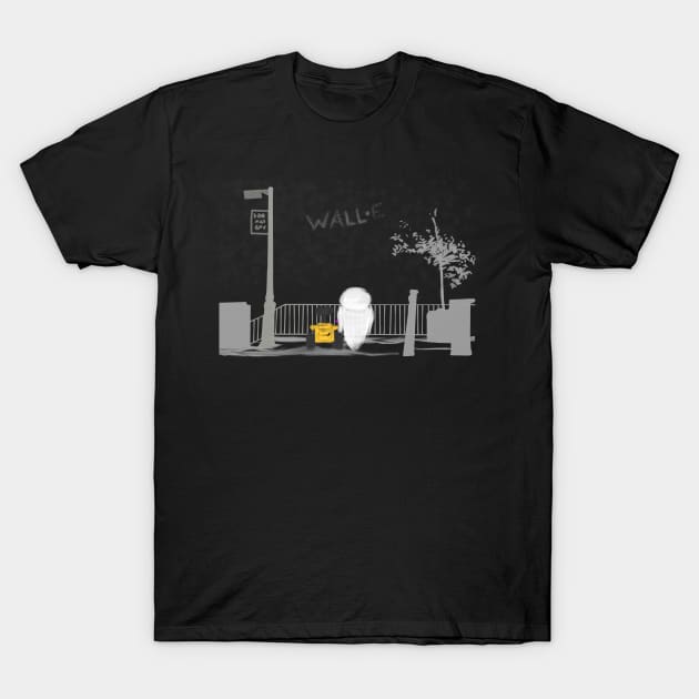 Wall · E - Manhattan love T-Shirt by Uwaki